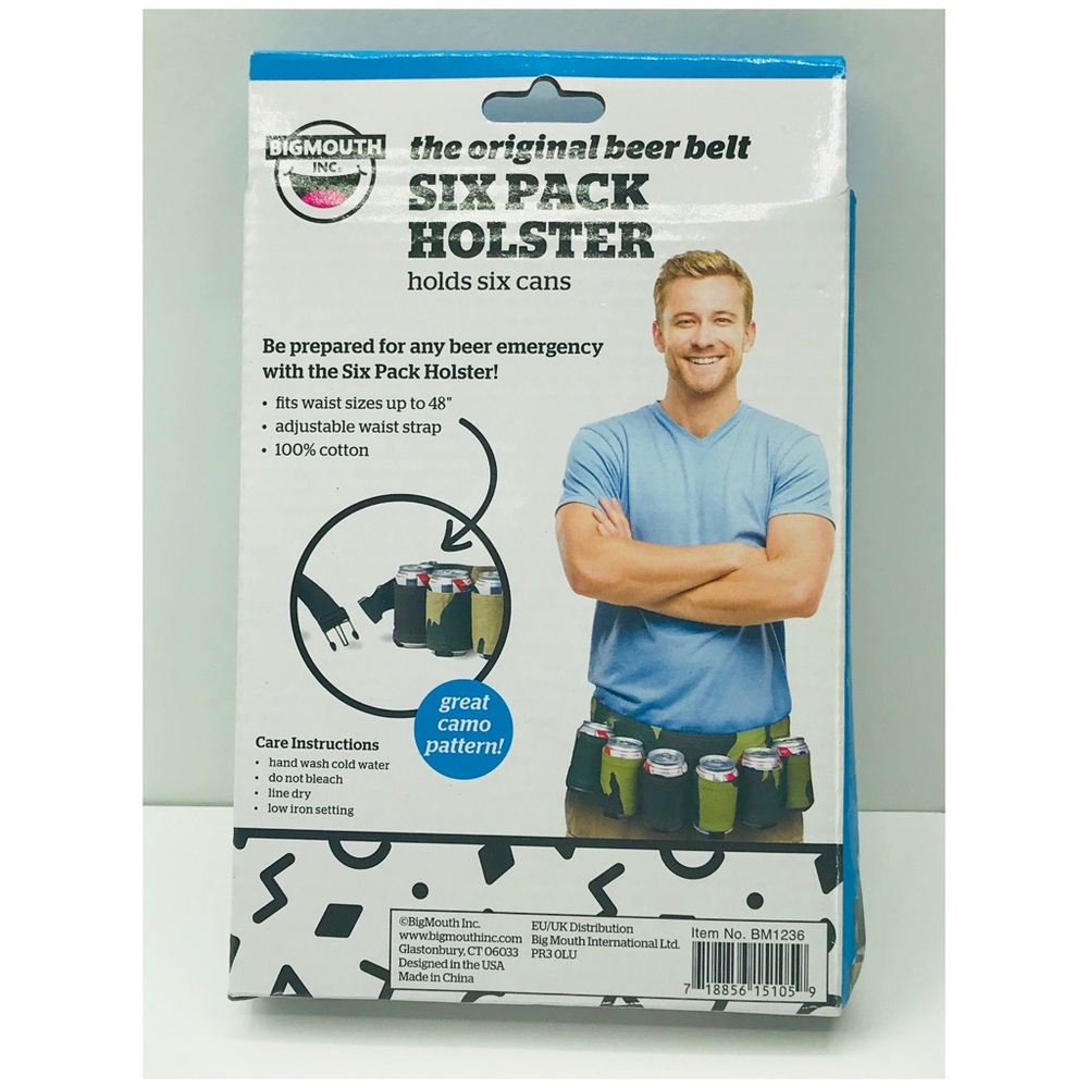 Mens holster Belt 6 Can Holder Camouflage